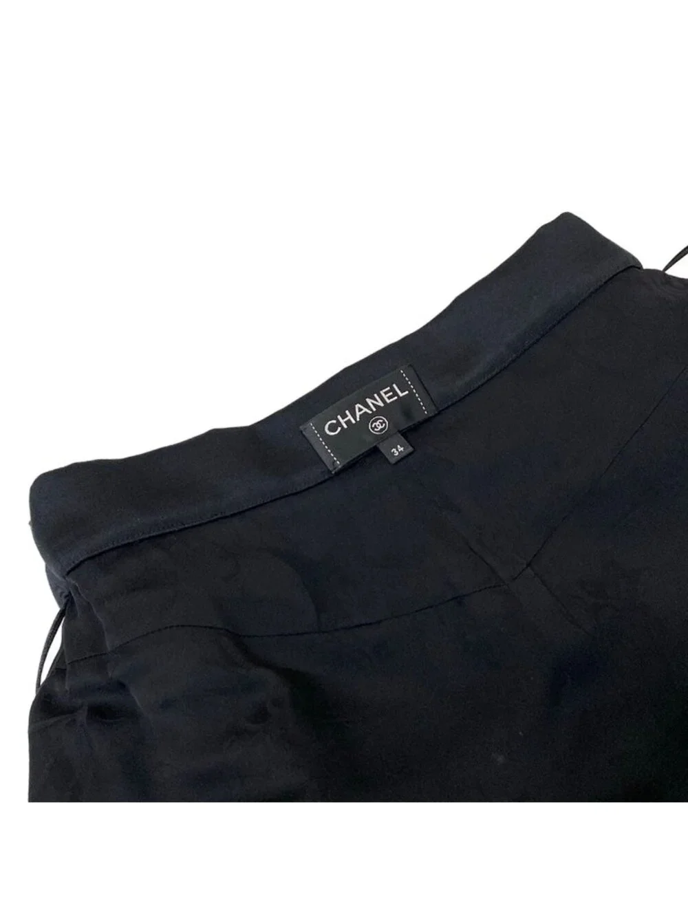 Chanel Long Skirt Black Cotton